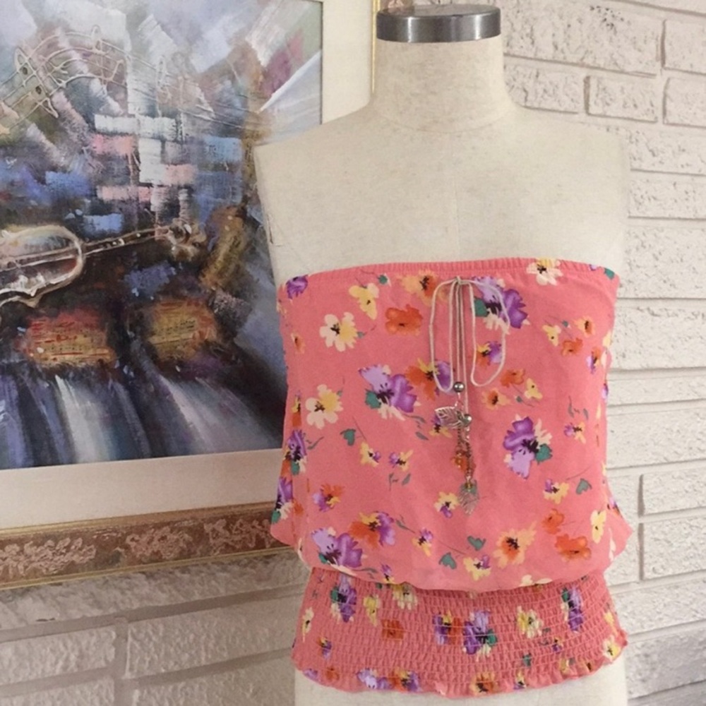 🌹Vivace Silky Floral Topless Top